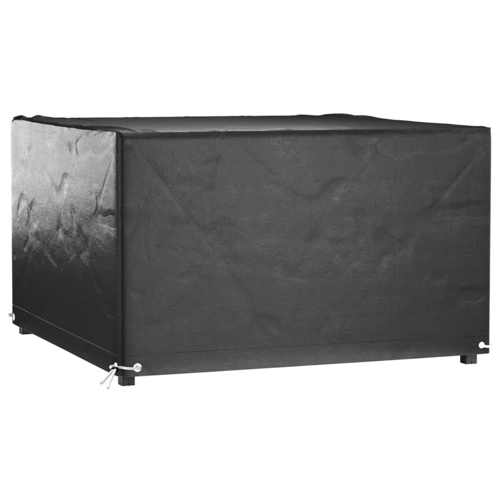 Housses de salon de jardin 2 pcs 8 œillets 125x125x75 cm carré