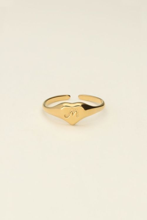 Hartjes zegelring met initial