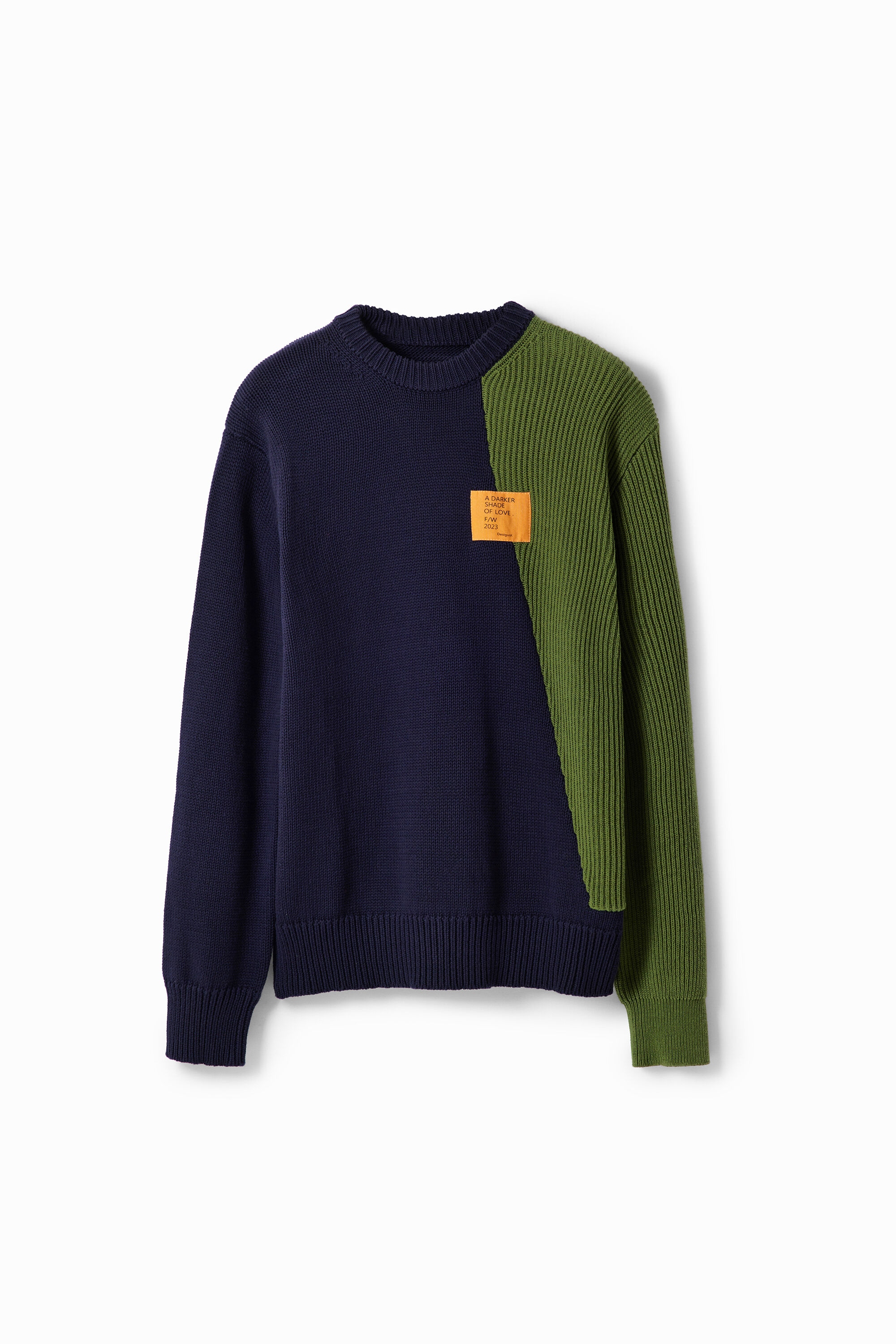 Pull combiné bicolore