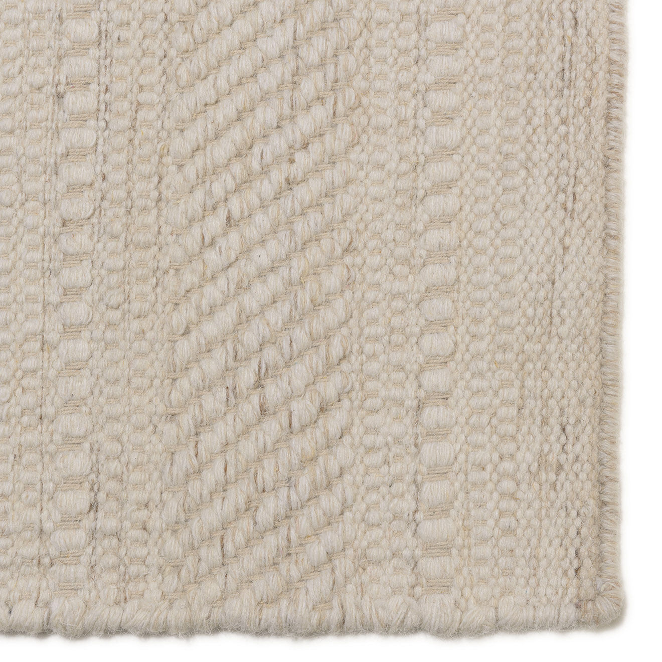 Macabane Tapis en Laine texturée Sacha beige - 290x200 cm