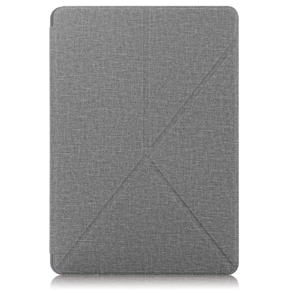 Samsung Galaxy Tab S8  Plus / Tab S7  Plus / Tab S7 FE 5G Leder Tasche Smart Cover Origami Flip Case - Grau