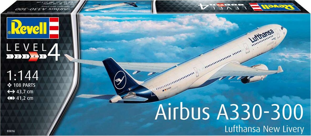 Revell - Airbus A330-300 Lufthansa - 1:144 - Level 4 - 03816