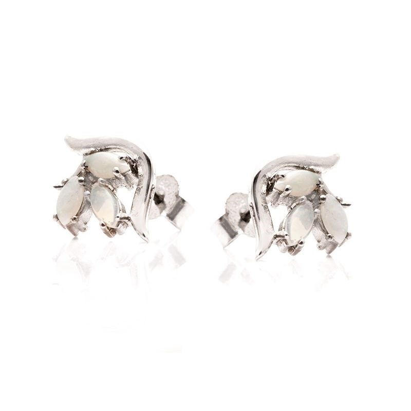 Boucle d'oreille argent 925 Opale d'Australie
