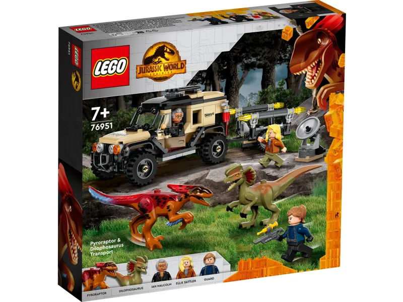 LEGO Jurassic World 76951 Pyroraptor og dilophosaurus-transport