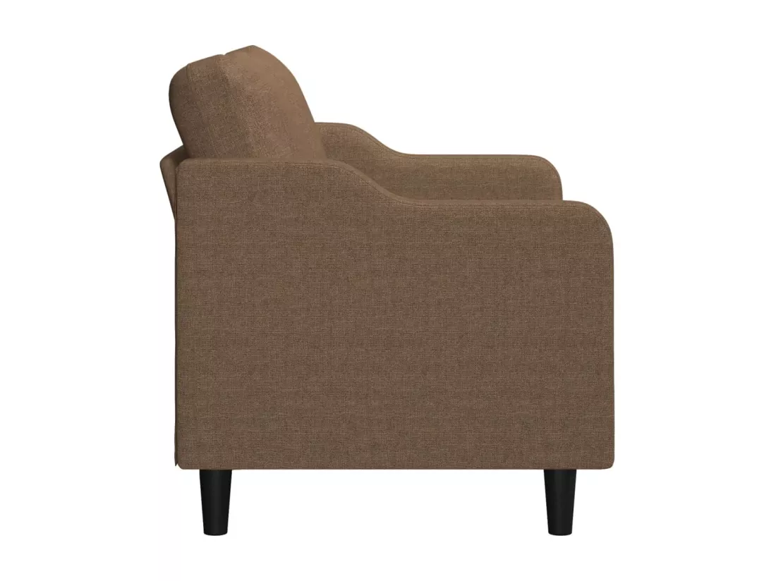 Canapé à 2 places Marron 140 cm Tissu