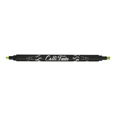 Online Calli Twin - Stylo pinceau à double embout - feutre de calligraphie - citron