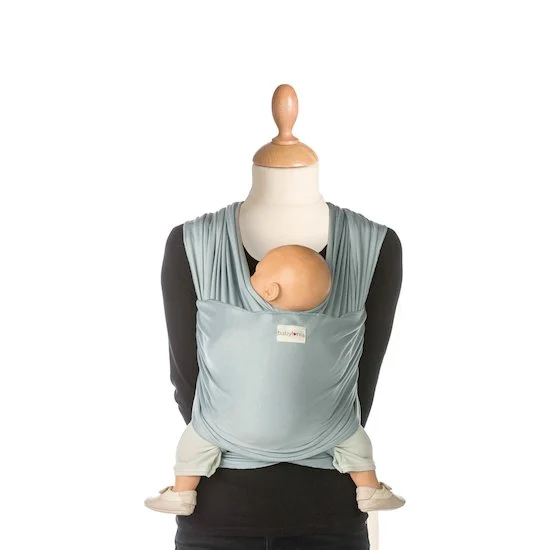 Echarpe de portage Tricot-slen bamboo   Blue fog        de               Babylonia
