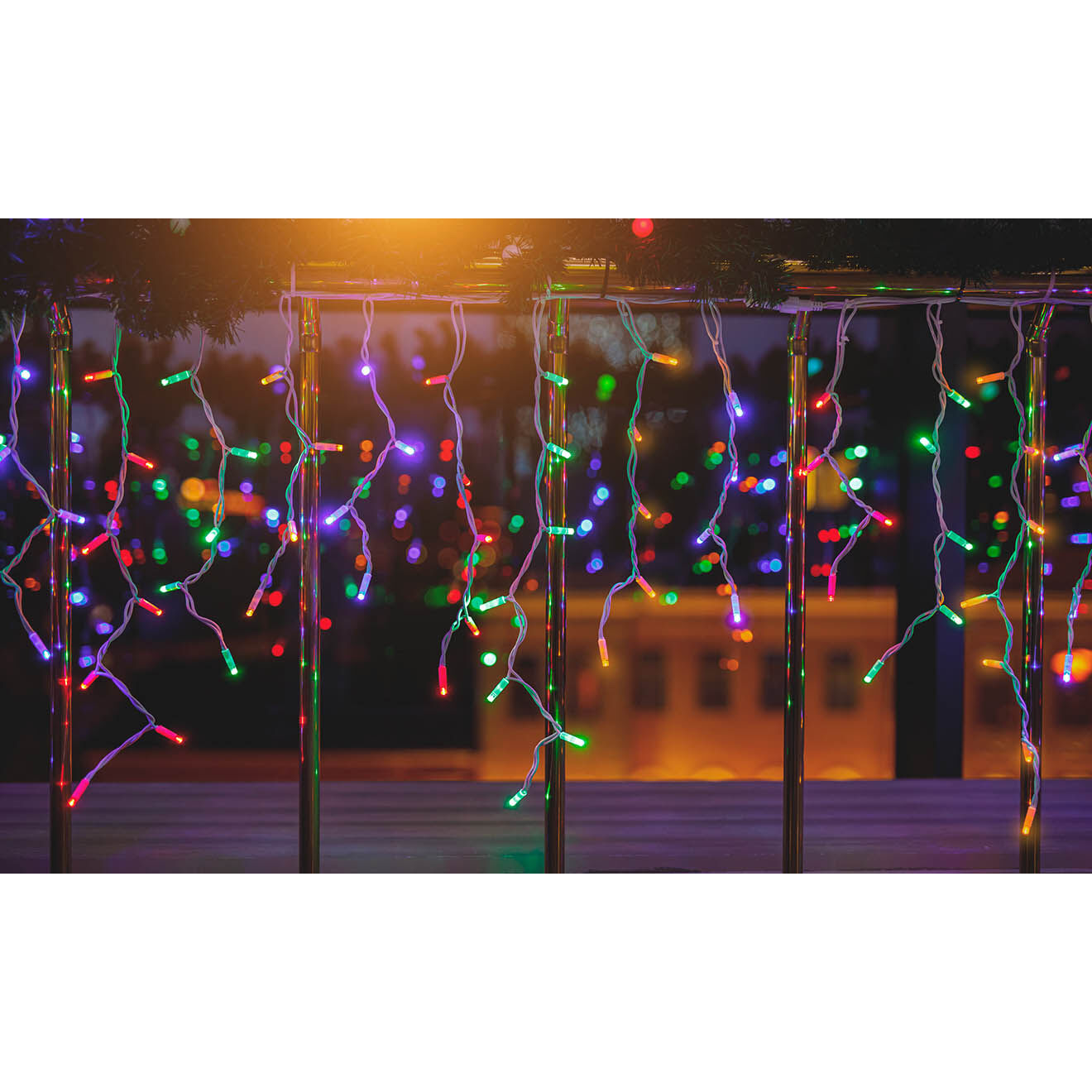 Pratik Garden Guirlande à piles 50 LED blanche - 10.3 m