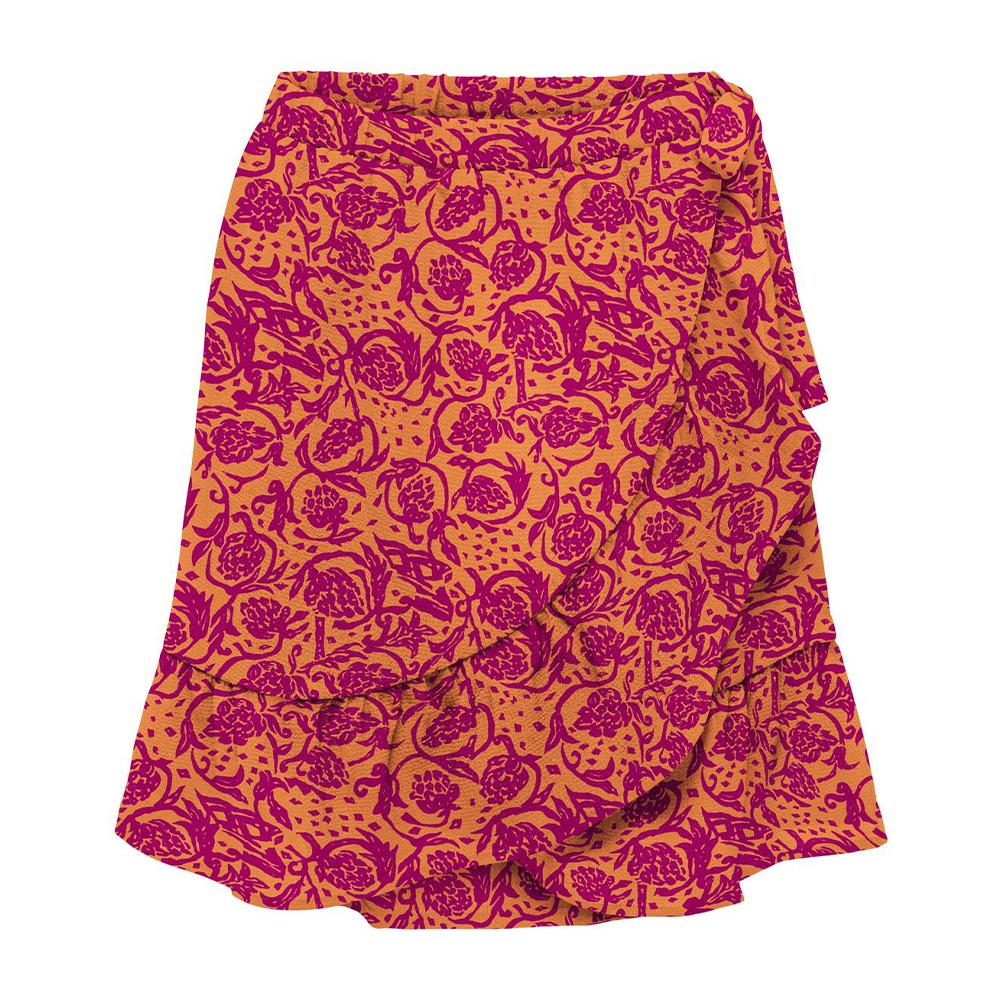 Only Jupe Orange Femme Only Onlnova Life Merle
