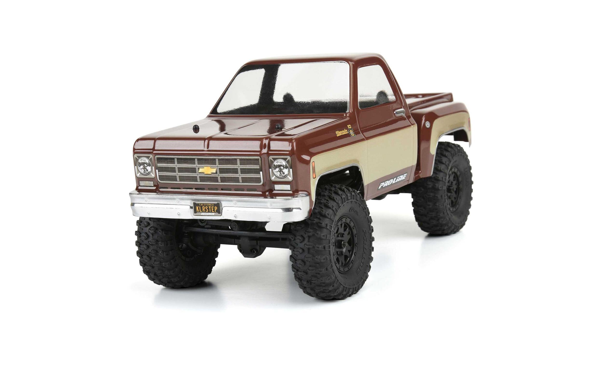 Karosserie Chevy K-10 Stepside 1978 unlackiert, 1:24Karosserie für Axial SCX24 Crawler