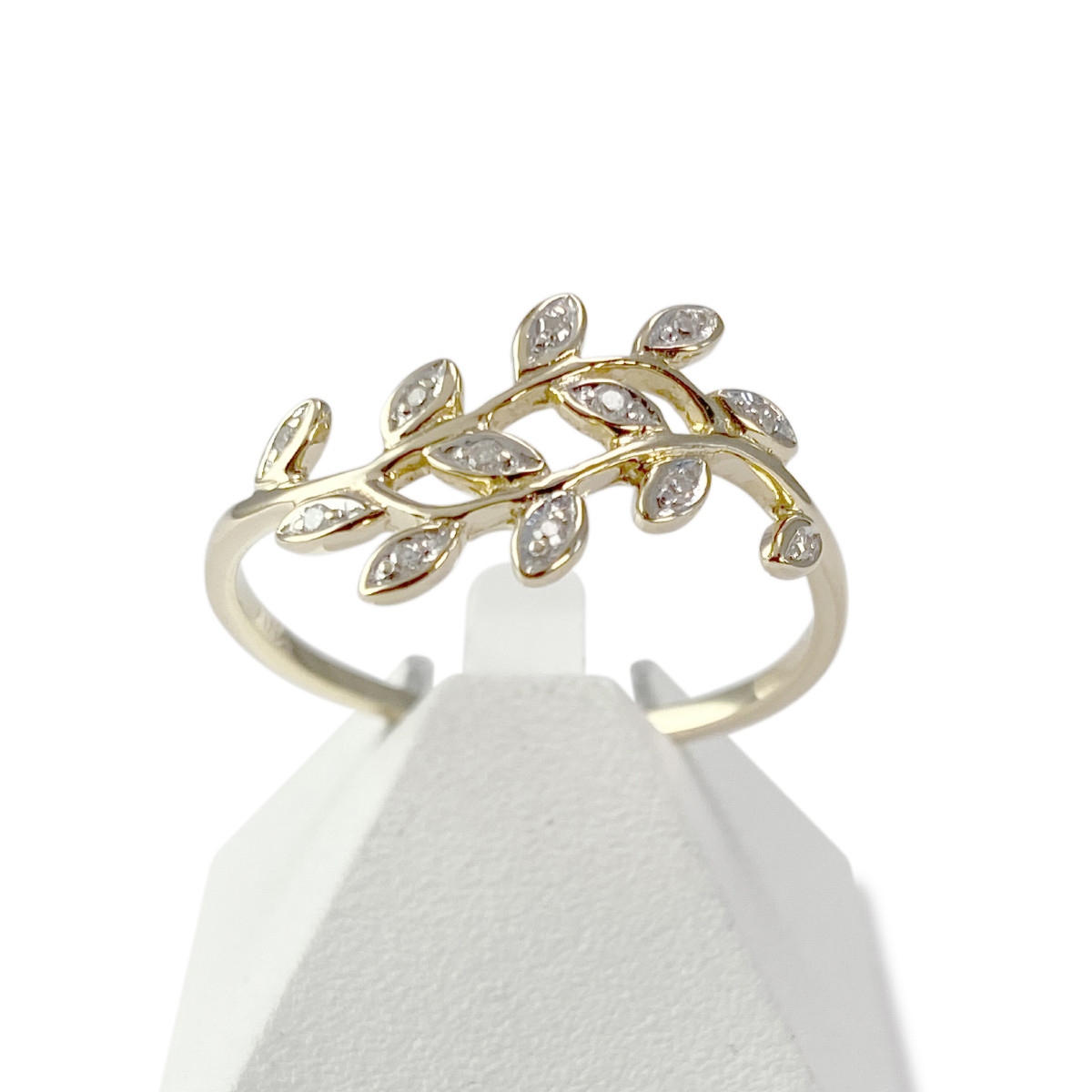 Bague d'occasion or 750 jaune et rhodié diamants