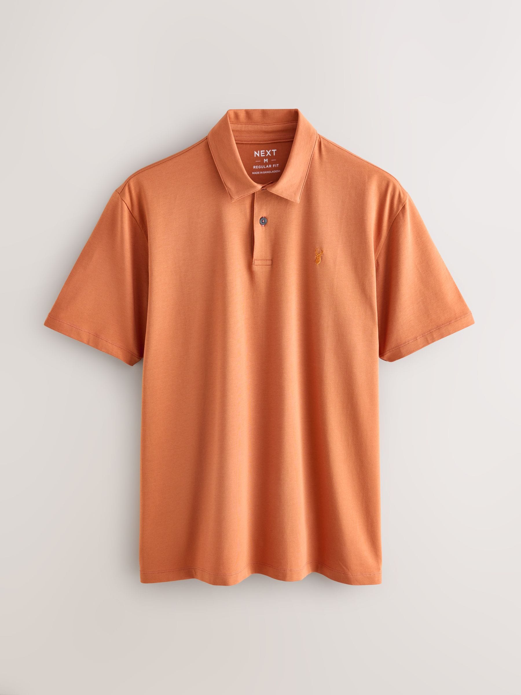 Amber/Olijf/Grijzen - Normale Pasvorm - Set van 5 jersey poloshirts met korte mouwen