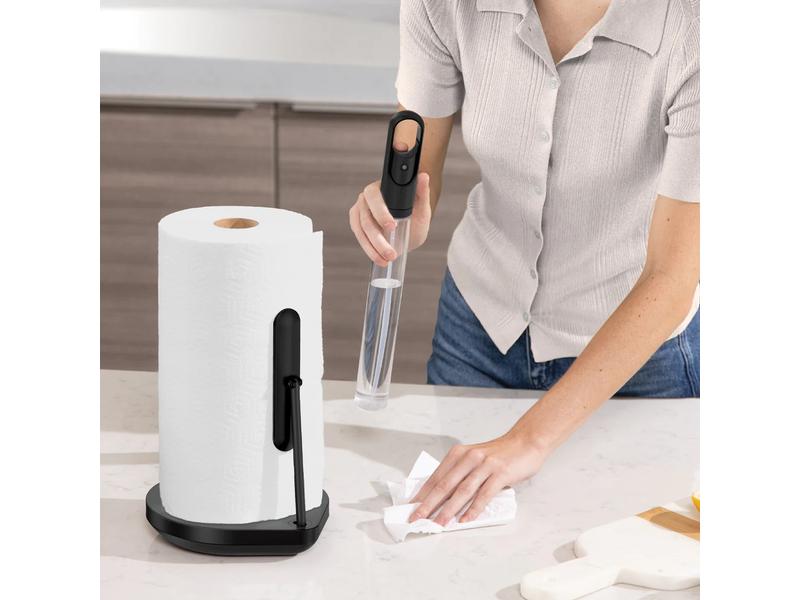 Simplehuman Küchenrollenhalter Schwarz Papierrollenhalter mit Sprühpumpe