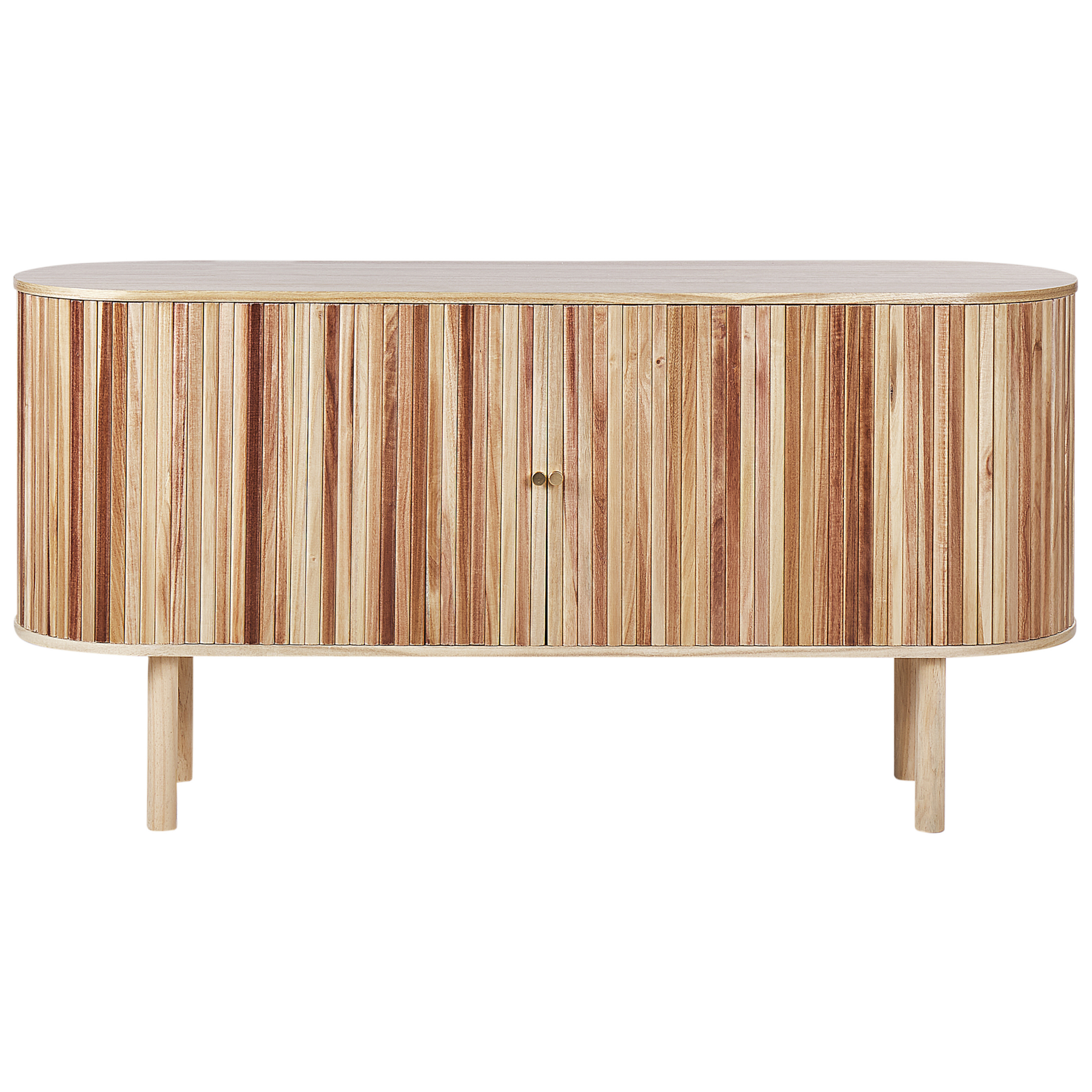 Beliani - MANARA - Dressoir - Lichtbruin - Paulowniahout