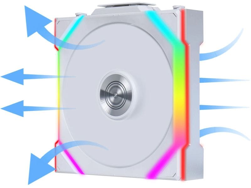 Lian Li PC-Lüfter UNI FAN SL 120 Reverse Blade Weiss 120 mm ARGB PWM Lüfter