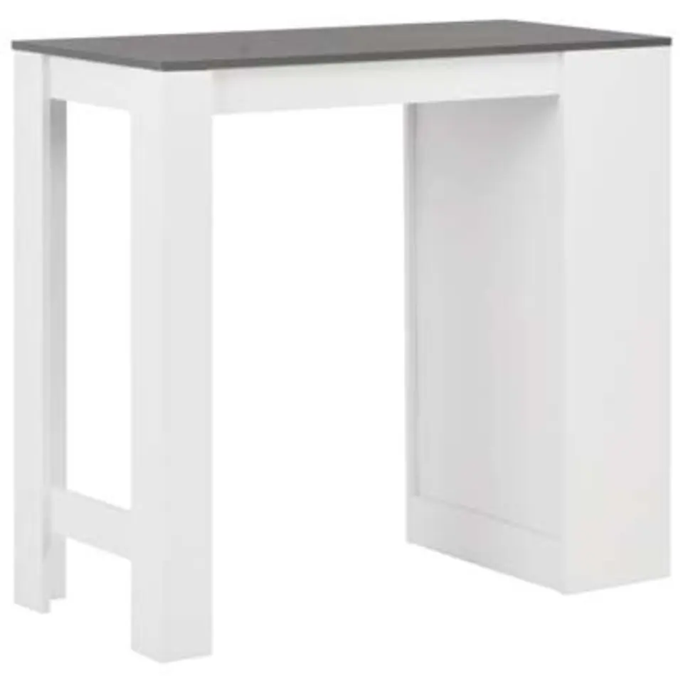 vidaXL - Bartafel - Wit - Bewerkt hout