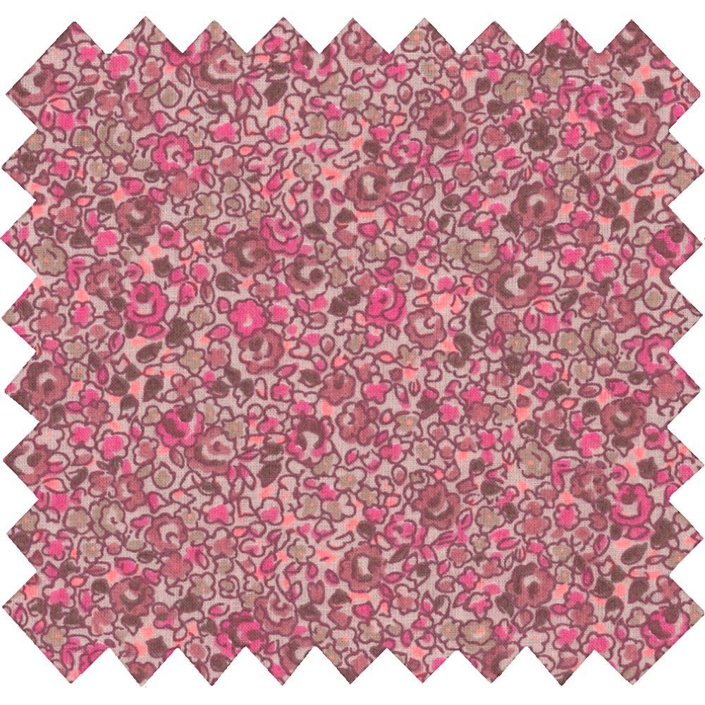 Tissu Enduit Au Mètre Lichen Prune Rose