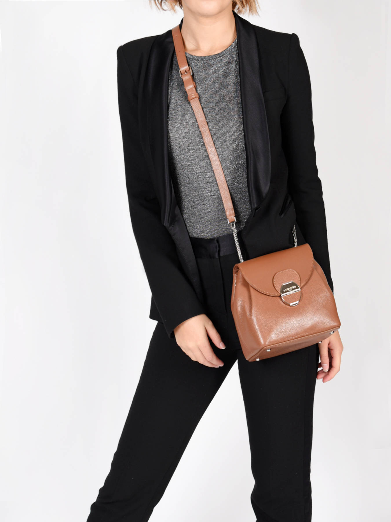 SAC BANDOULIERE Foulonne pia cuir LANCASTER