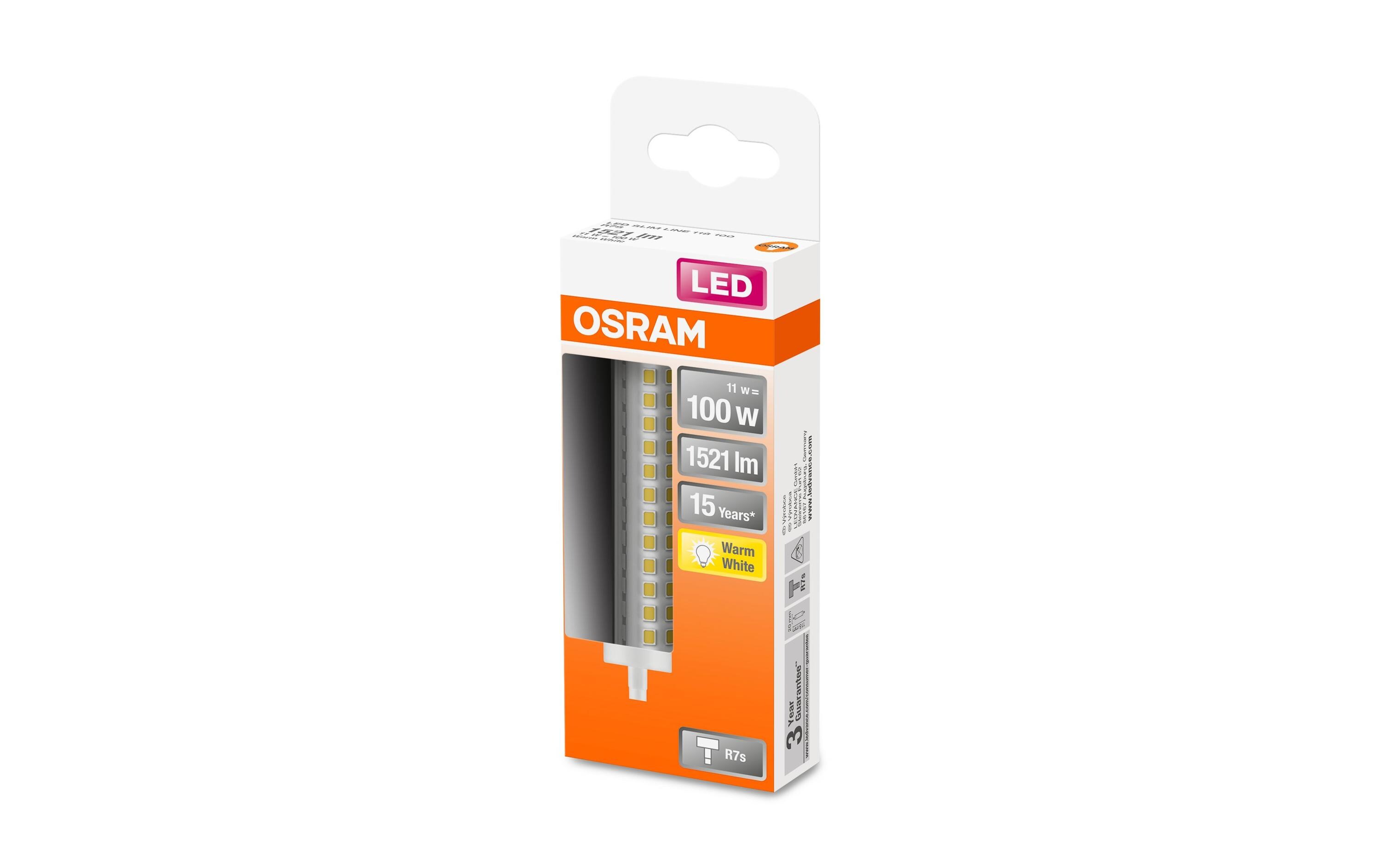 Lampe Star Slim Line 118, 11W, R7 s WarmweissSchlanke LED-Lampen mit R7 s-Retrofit-Sockel
