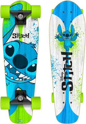 Stamp Stitch Crusier Skateboard, Blå/Hvit