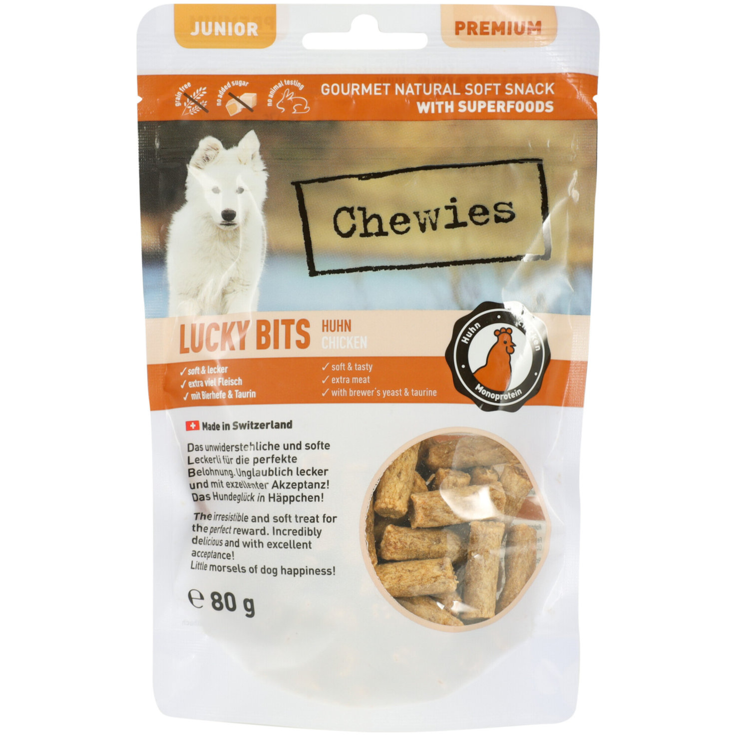 Chewies Hundesnack Lucky Bits Huhn Junior