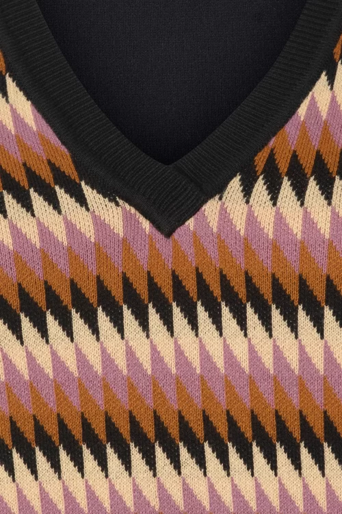 King Louie Birdie V-Neck spencer in zwart
