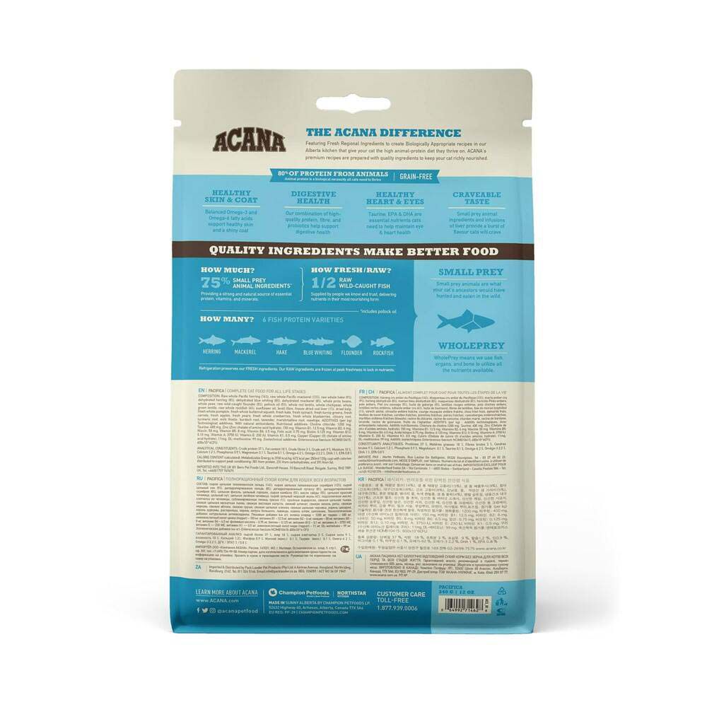Acana Pacifica Cat - Kattenvoer - 0.34 Kilogram - haring, vis