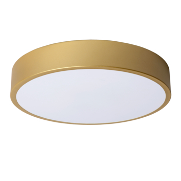 Lucide UNAR plafonnière 30 cm met 3 StepDim mat goud/Messing