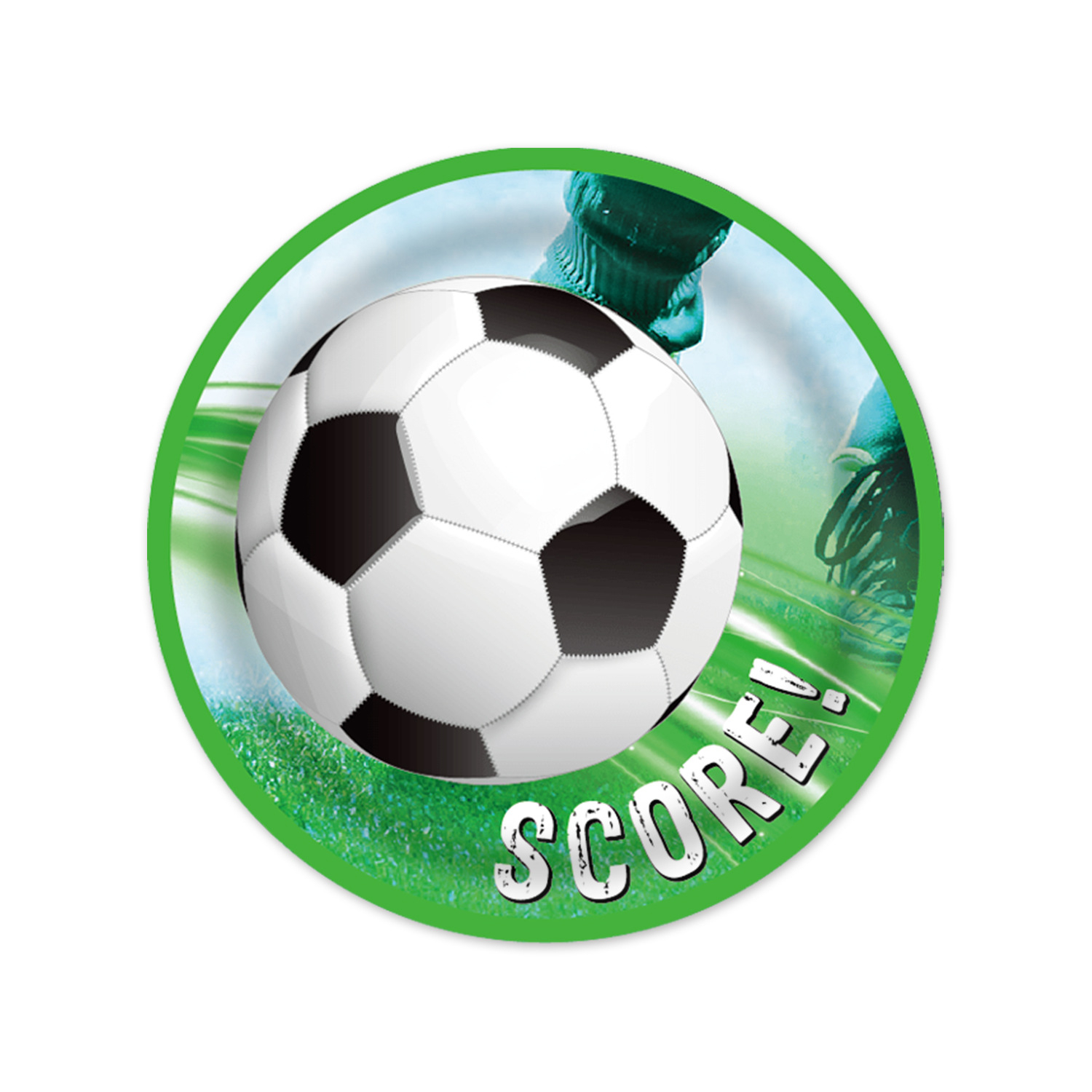 (112-tlg. Set) Einweg Geschirr Fussball Party Tisch Deko inkl. Teller / Servietten / Besteck / Papp Becher - Game Day