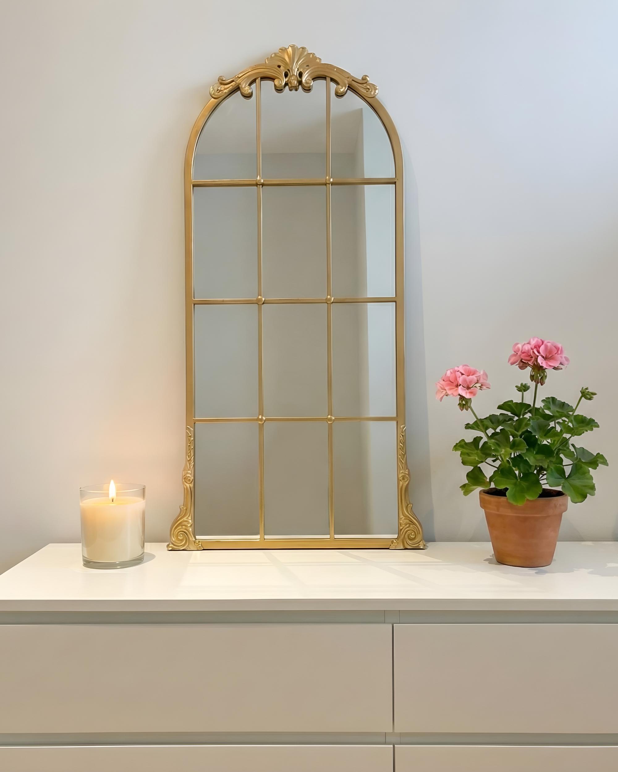 Wandspiegel NOIDAN 66 cm 124 cm Metaal Goud