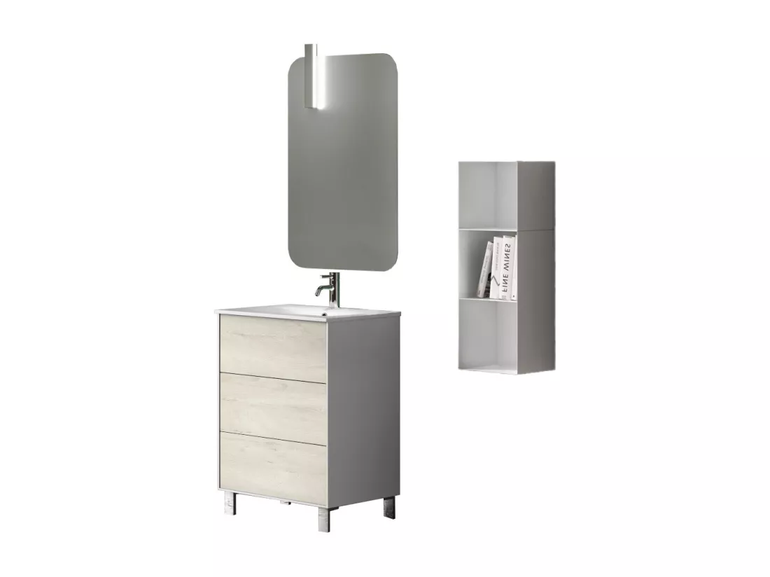 Ensemble de salle de bain 4 pièces IGEA chêne alaska