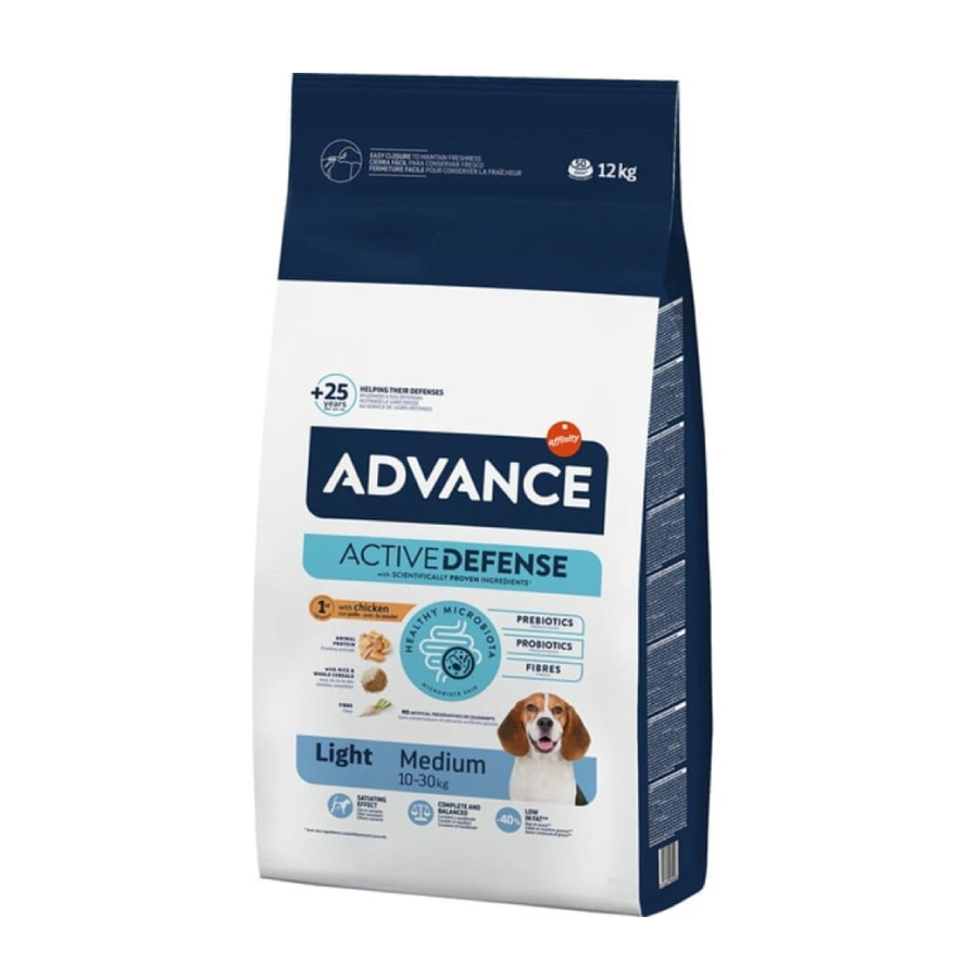 Ração Advance Active Defense Medium Light com Frango e Arroz para Cães