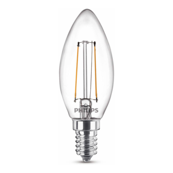 Philips LED kaars E14 25W 3 stuks filament helder niet dimbaar