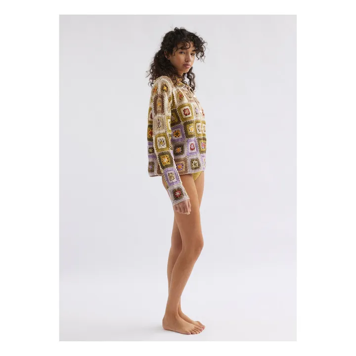 She Made Me Chemise Sana Crochet | Jaune