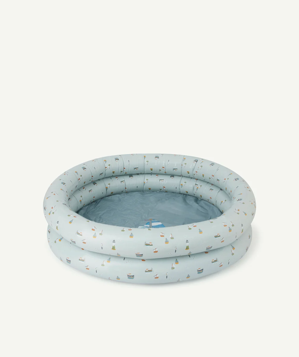 LITTLE DUTCHPISCINE GONFLABLE BLEUE AVEC BATEAUX 80X20CM