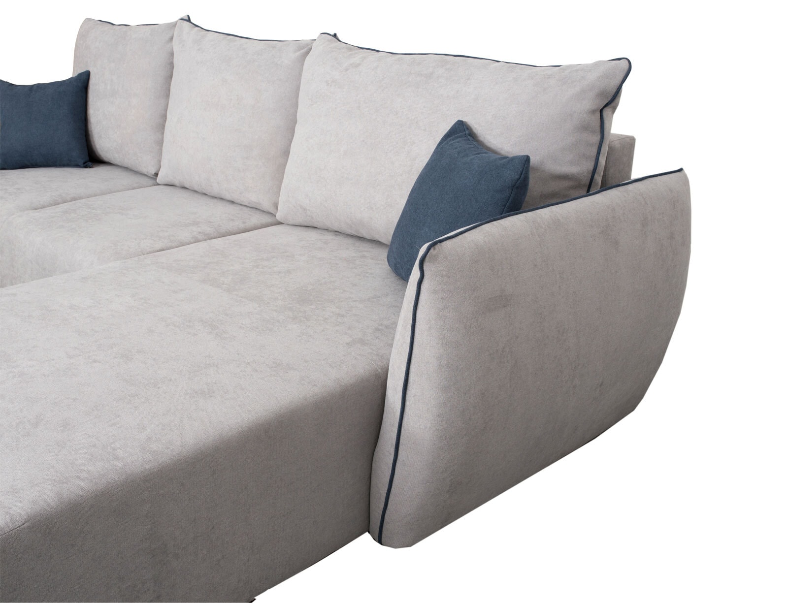 Ecksofa Firenze 257x94x168 cm grau