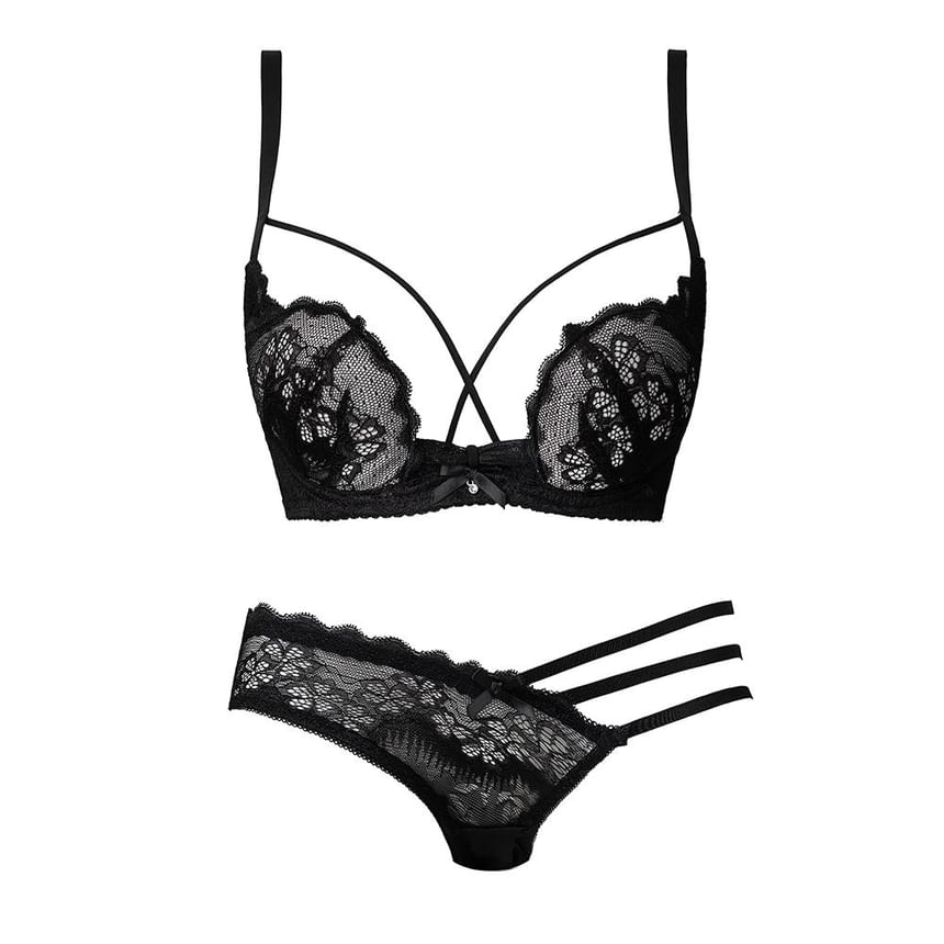 Nabla - Strikkanten BH / Uitgesneden Slip / Set