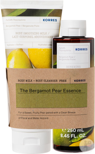 Korres Set Bergamote Poire Lait Corporel Adoucissant 200ml + Gel Douche 250ml