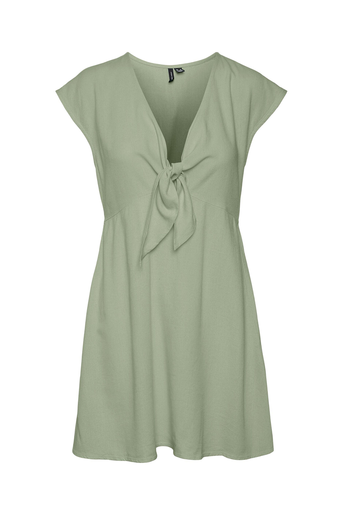 Vestido curto com decote em V - Verde