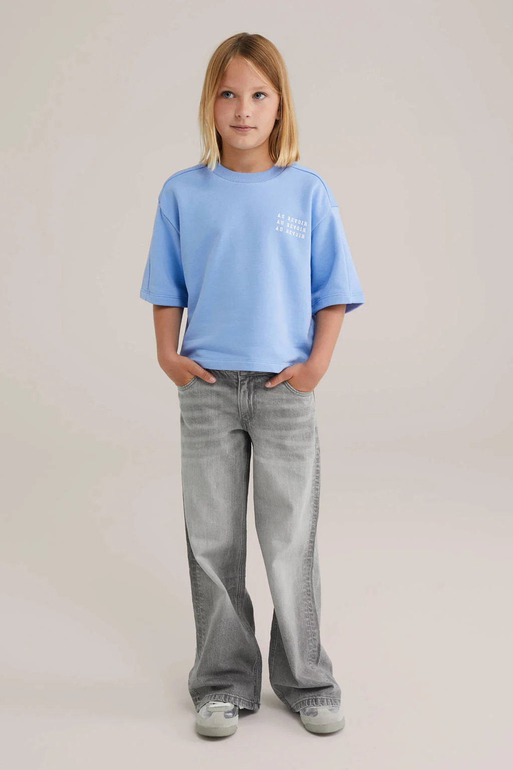 WE Fashion Blue Ridge relaxed wide leg jeans grey denim