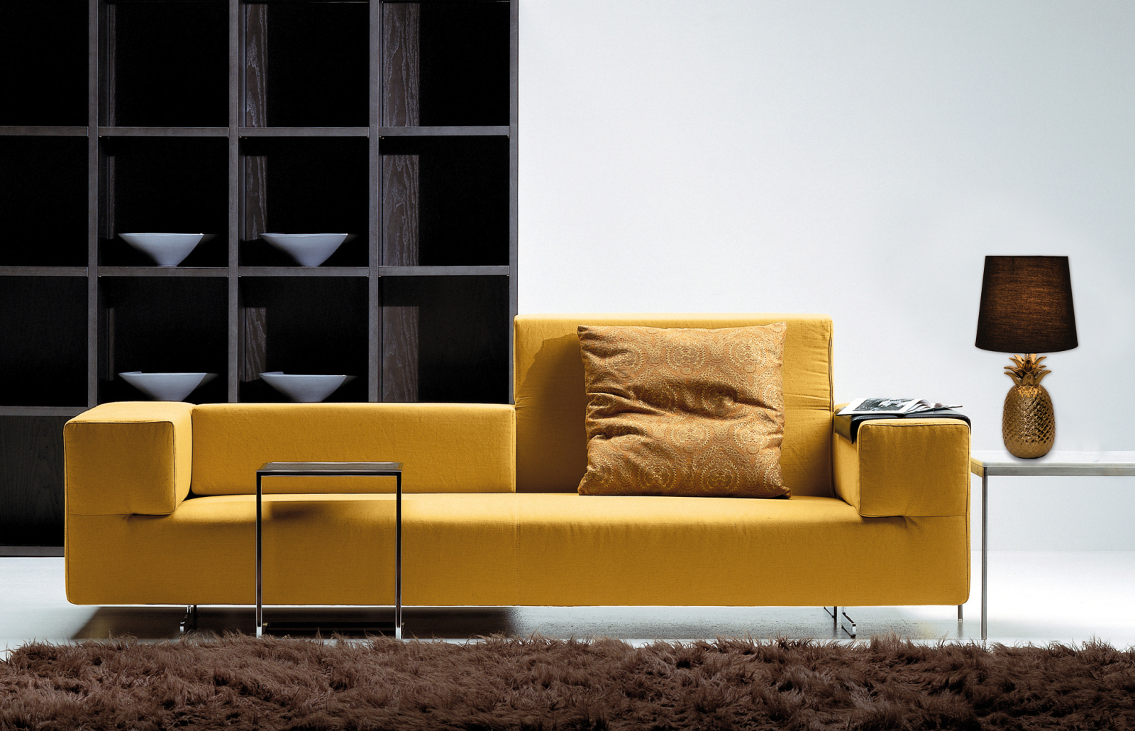 Tischleuchte ANANAS - gold-schwarz - 45 cm hoch