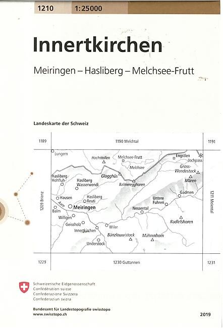 BUNDESAMT - 1210 INNERTKIRCHEN ECHELLE 1 25 000