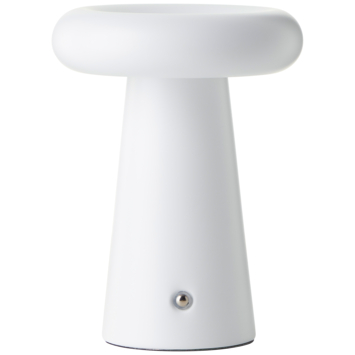 Brilliant buitentafellamp Muffin met USB oplaadbare accu wit