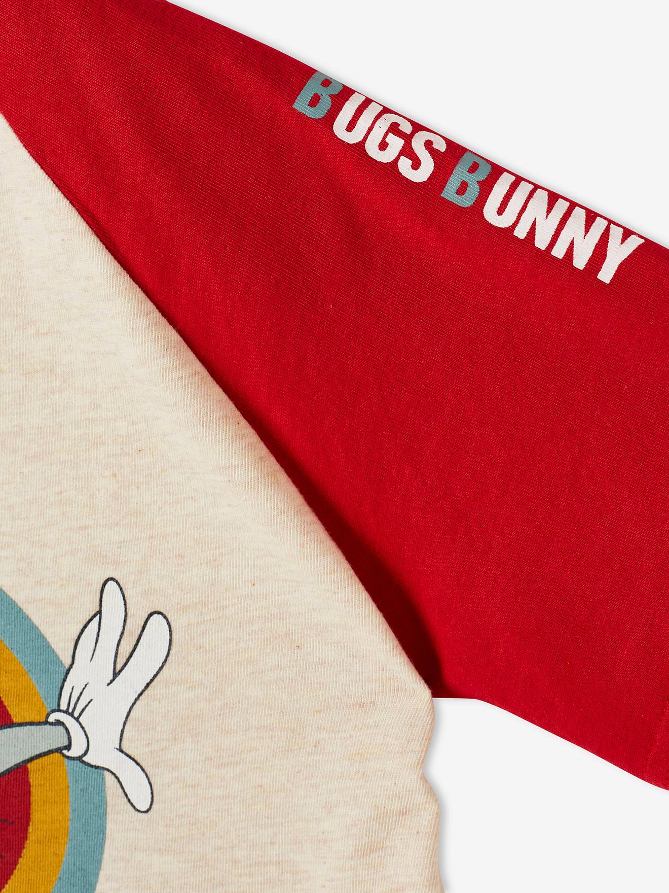 Camiseta de manga curta Looney Tunes® Bugs Bunny, bege claro, lisa com estampas.