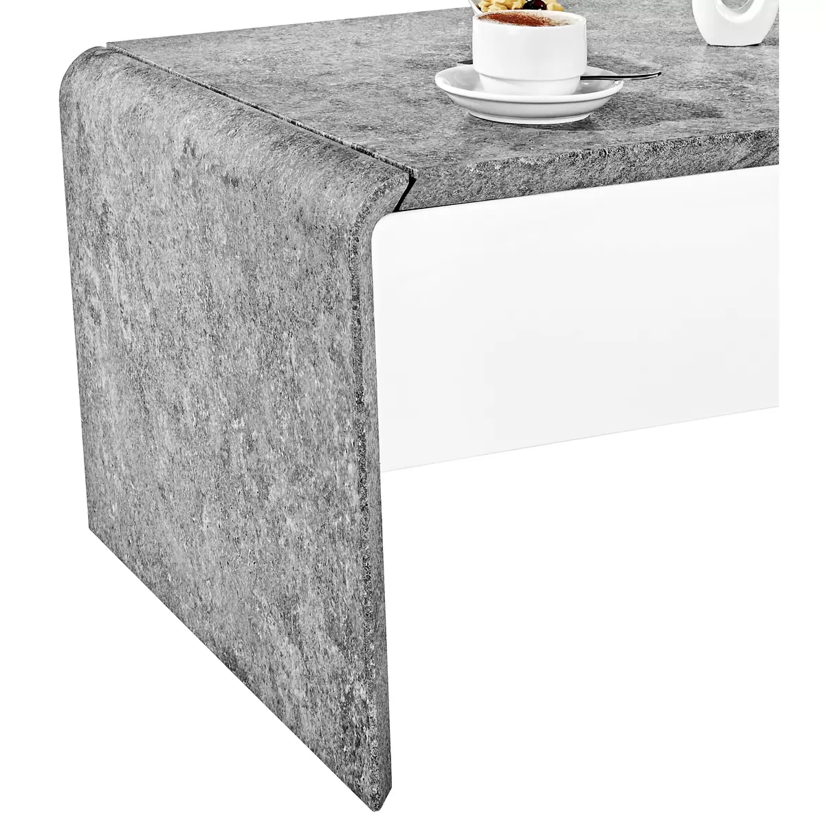 Salontisch Mailand weiss,Betonoptik