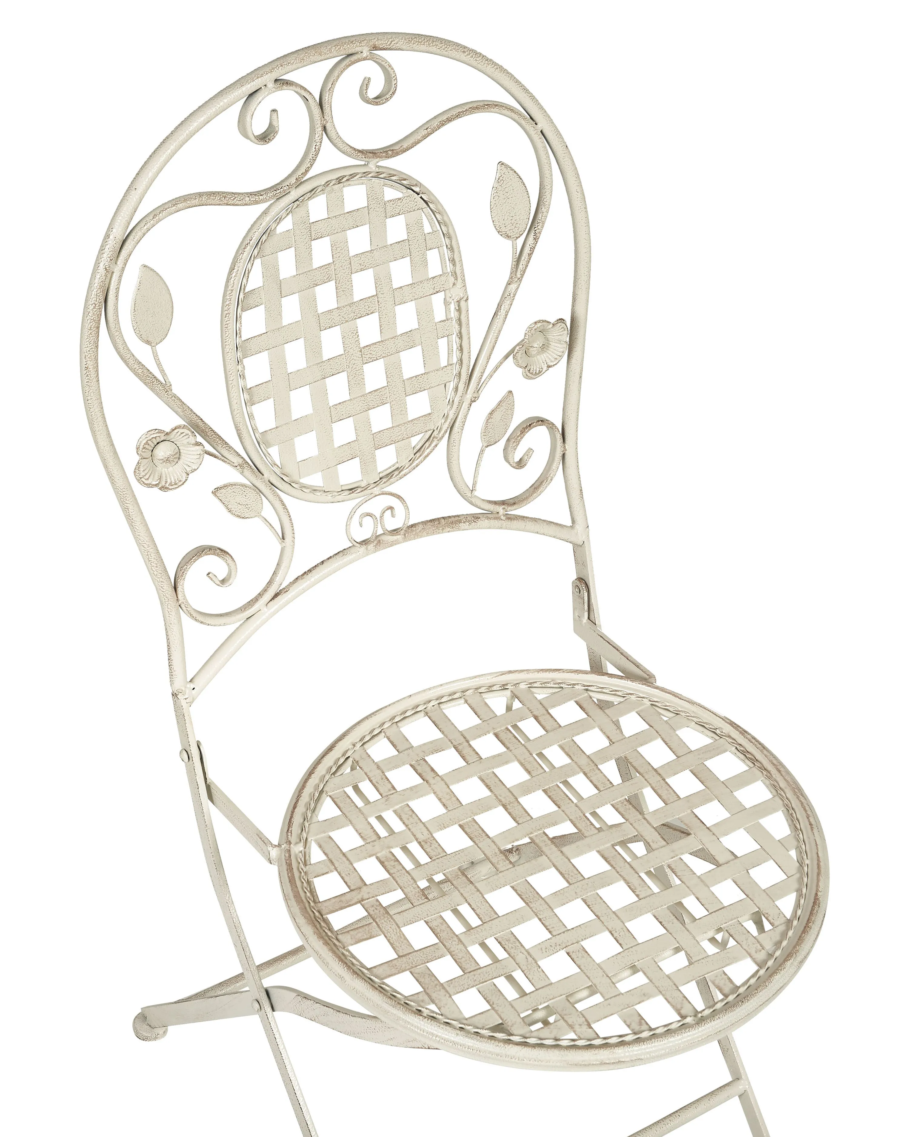 Set van 2 tuinstoelen BIVIO inklapbaar Metaal Gebroken wit