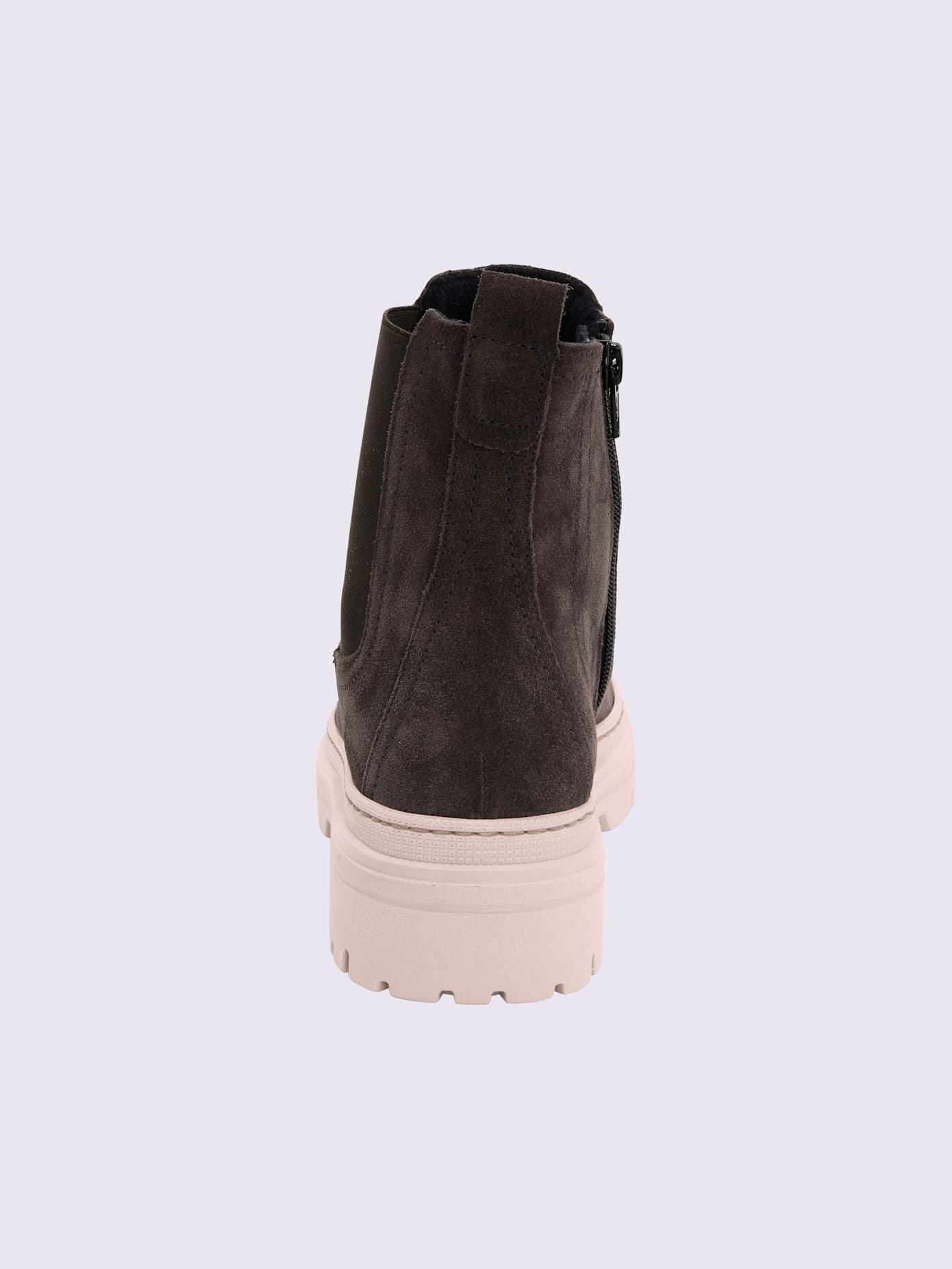 Bottines cuir velours de veau