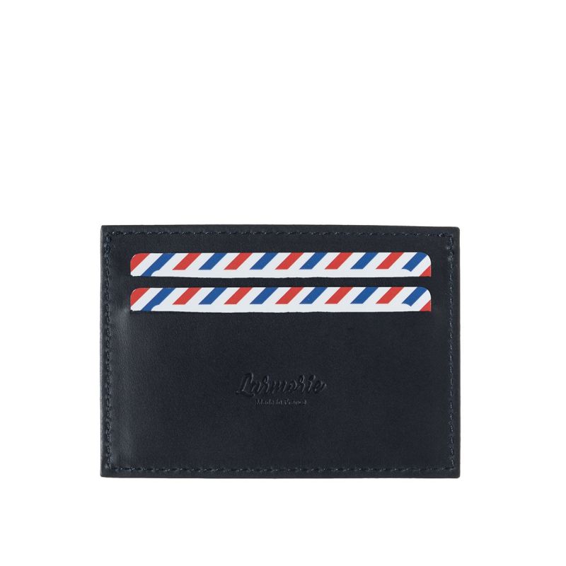 Porte-cartes Georges 2.0 en cuir végétal Lune bleue