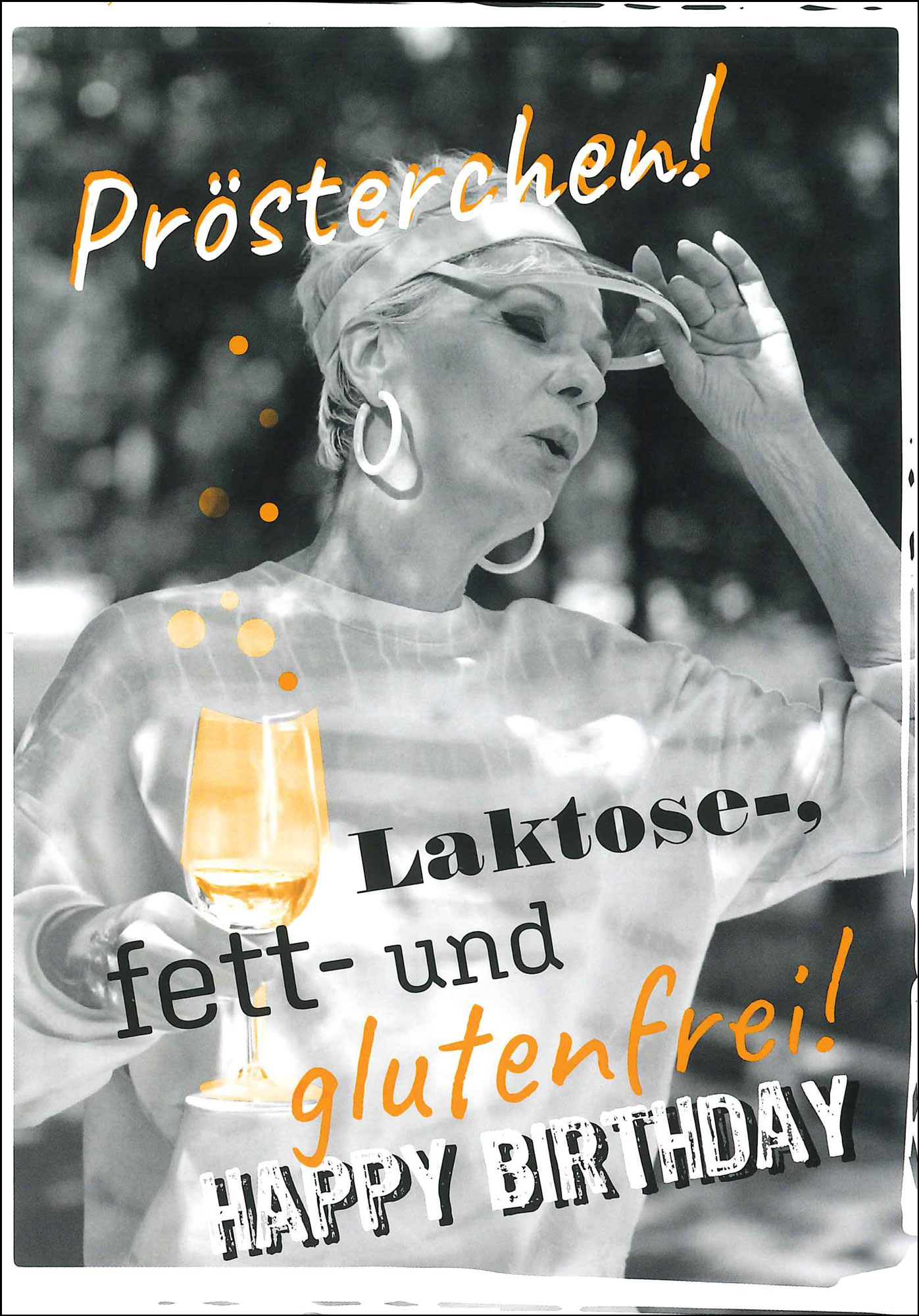 Postkarte 'Fett- und glutenfrei' günstig bestellen