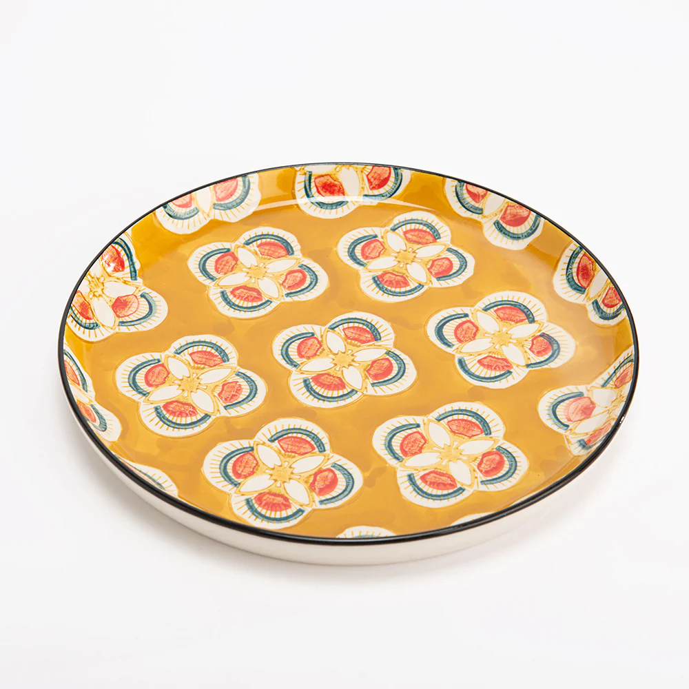 Assiette plate Imany jaune 26 cm (lot de 6) Amadeus